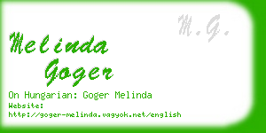 melinda goger business card